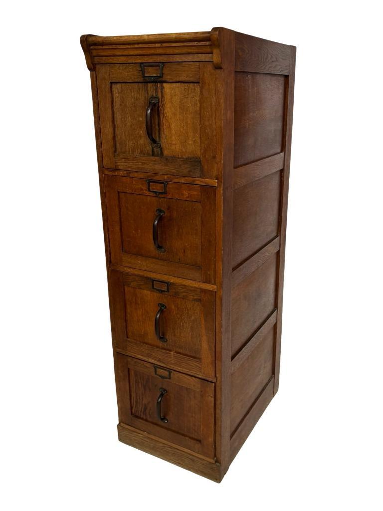 Antieke Oude Eiken Notariskast Eye Catcher Ladekast Jaren 30 image 17