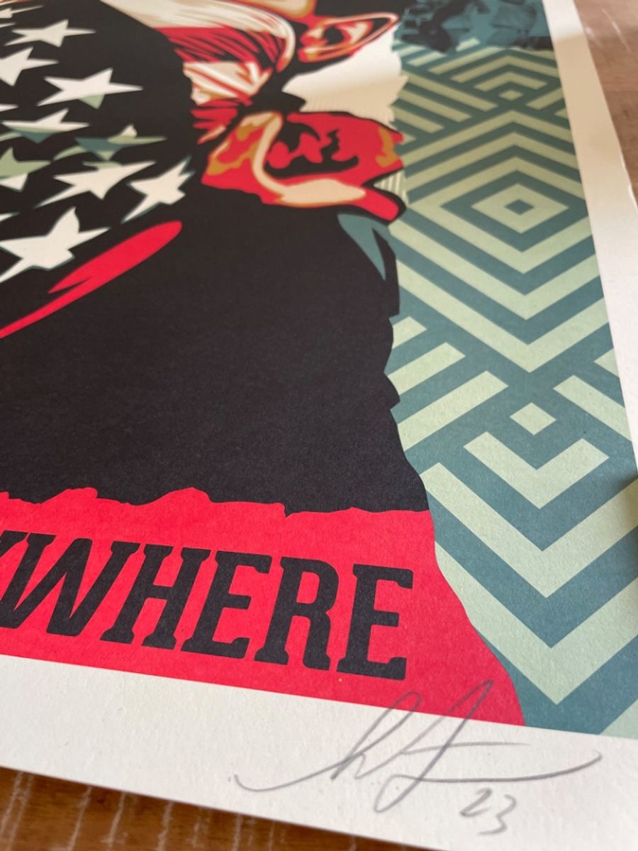 Shepard Fairey Obey Americat Riot, Signed And Dated By Artist image 6
