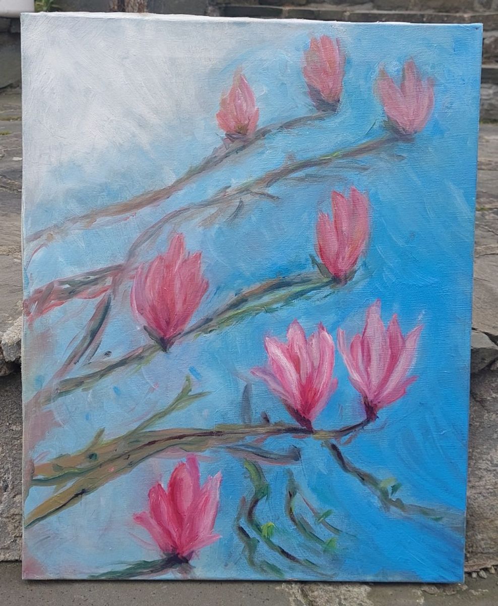 Origineel Schilderij Olie Op Canvas 50x40cm image 4