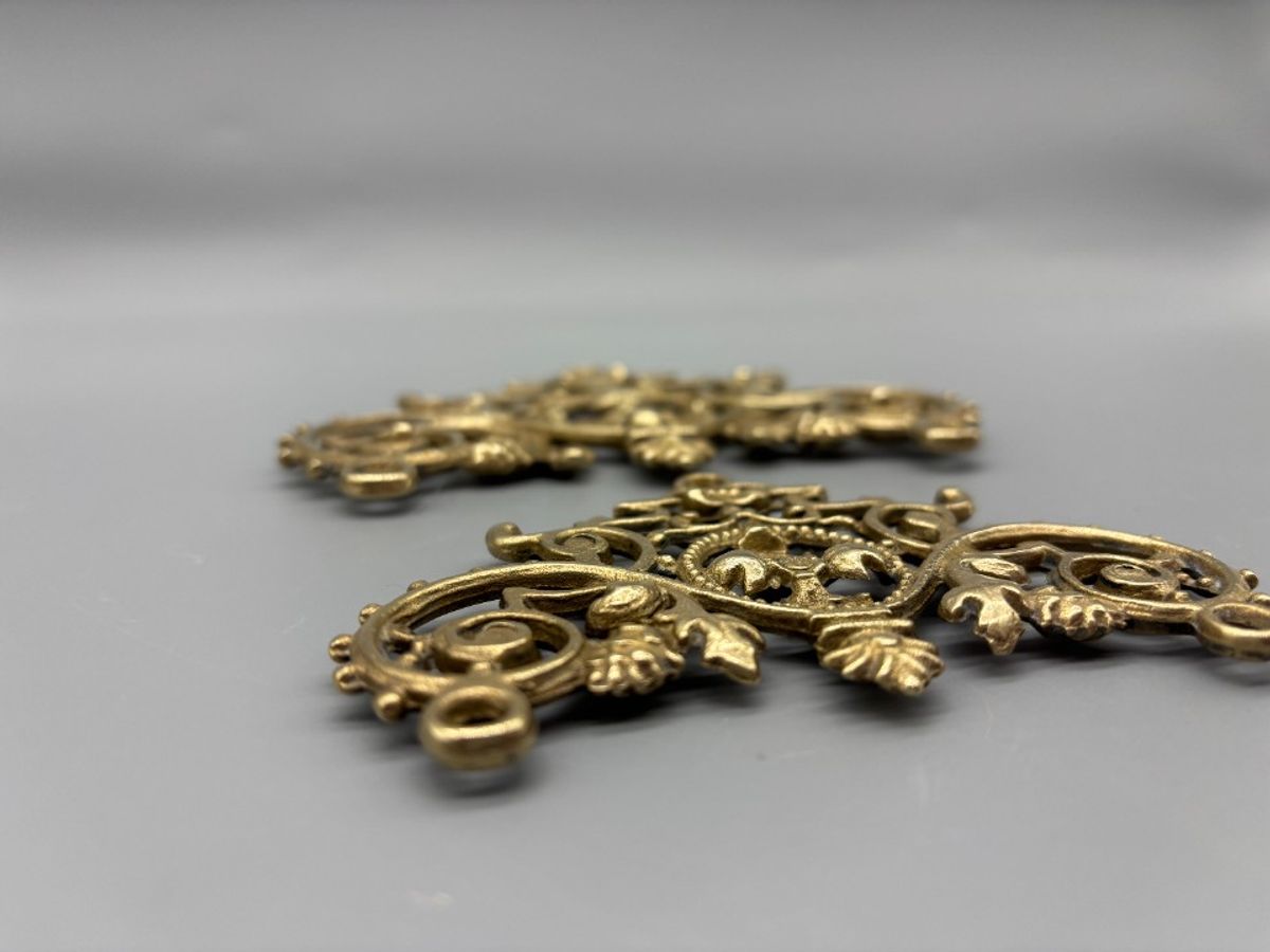 Set Antiek Koperen Ornamenten 2 Stuks image 4