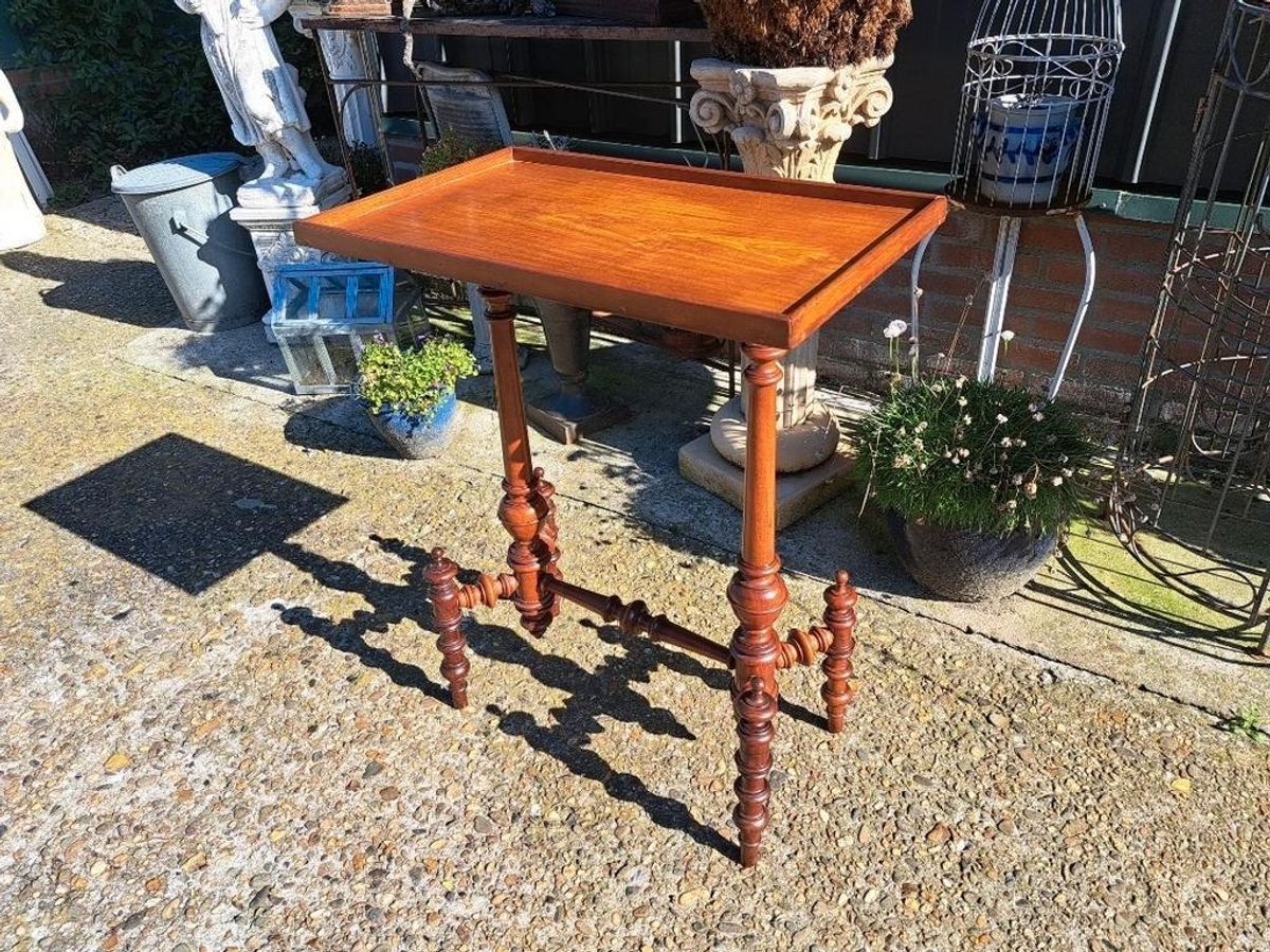 Antieke Spinnen Bijzettafel Sidetable, Haltafel image 3