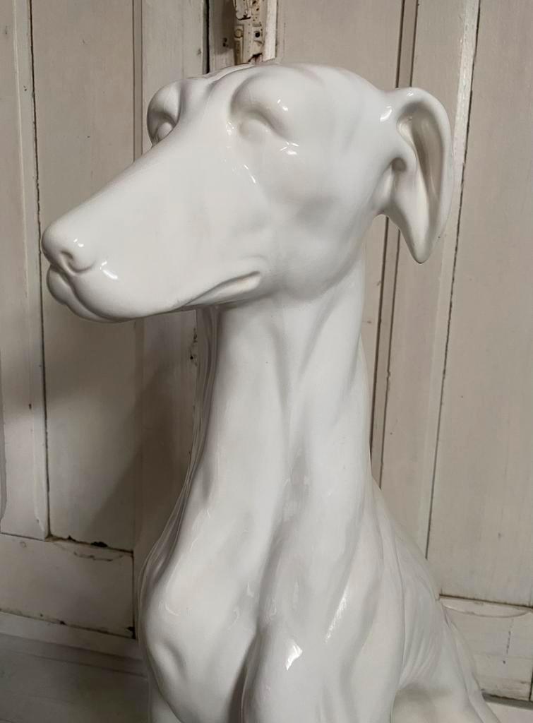 Italiaans Design Object: Greyhound, Keramiek, 74cm Hoog! image 6