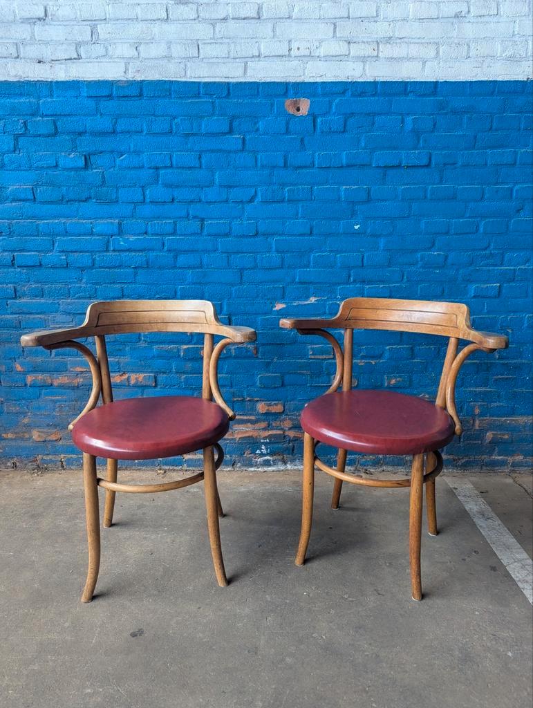 2 Art Nouveau Bentwood Chairs Thonet Stijl image 2