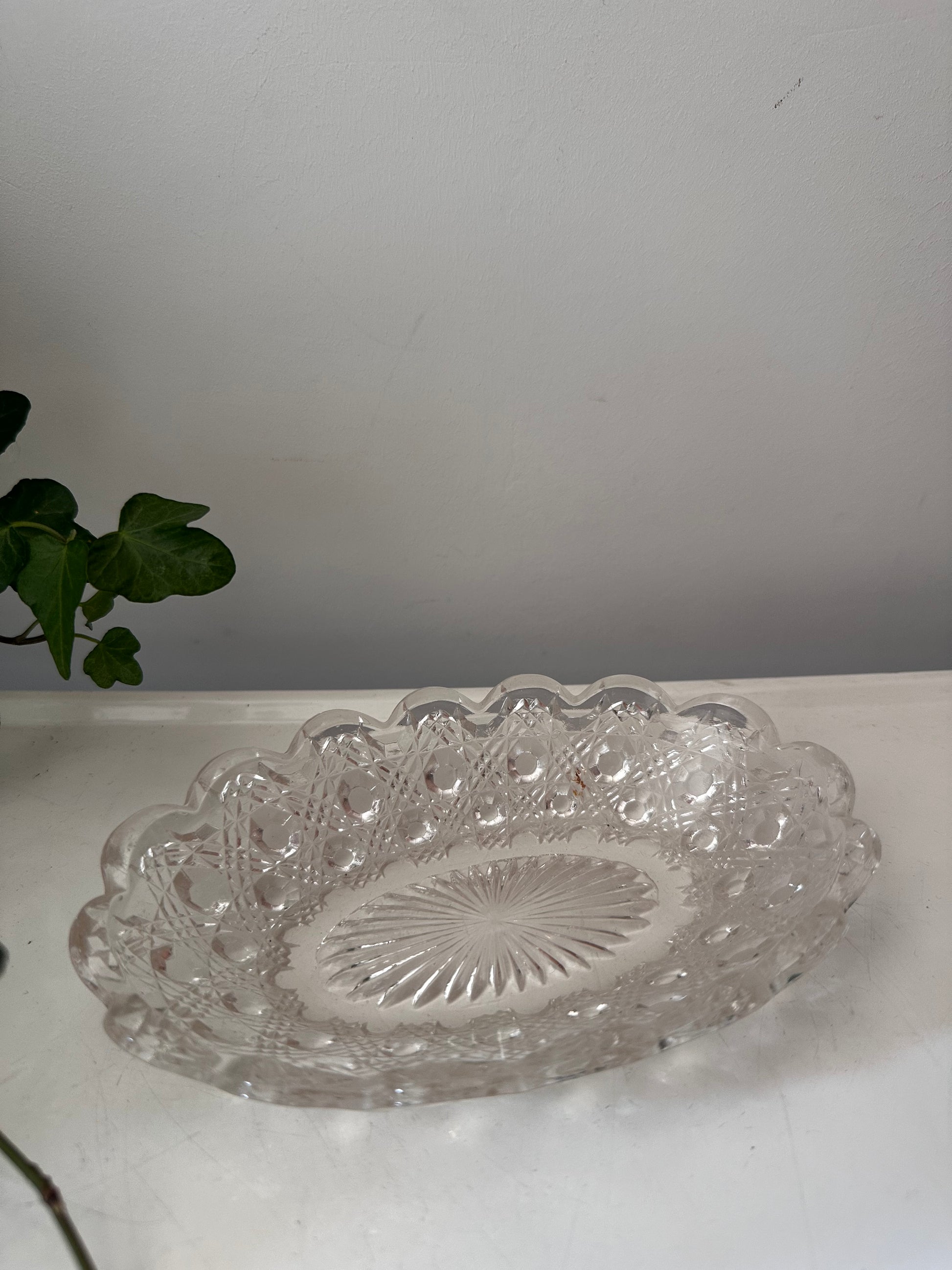 Glazen Vintage Schaaltje Met Schulprand image 3