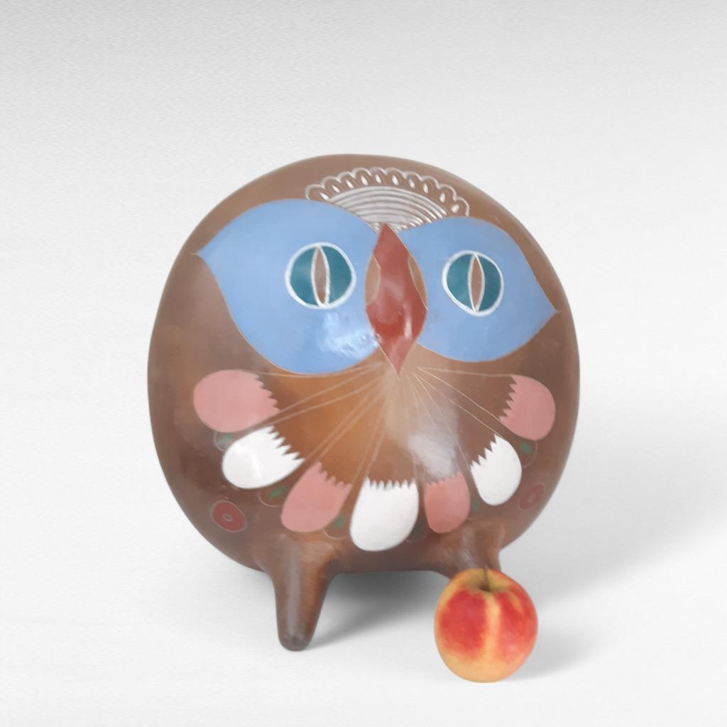 Vintage Keramische Uil, Tonalá Mexico, 1970s, H37cm image 5