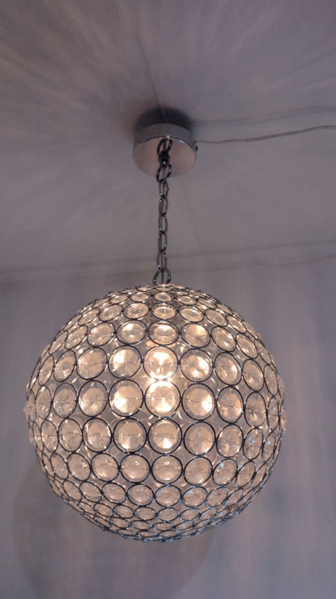 Vintage Hanglamp Met Kristal Glas image 17