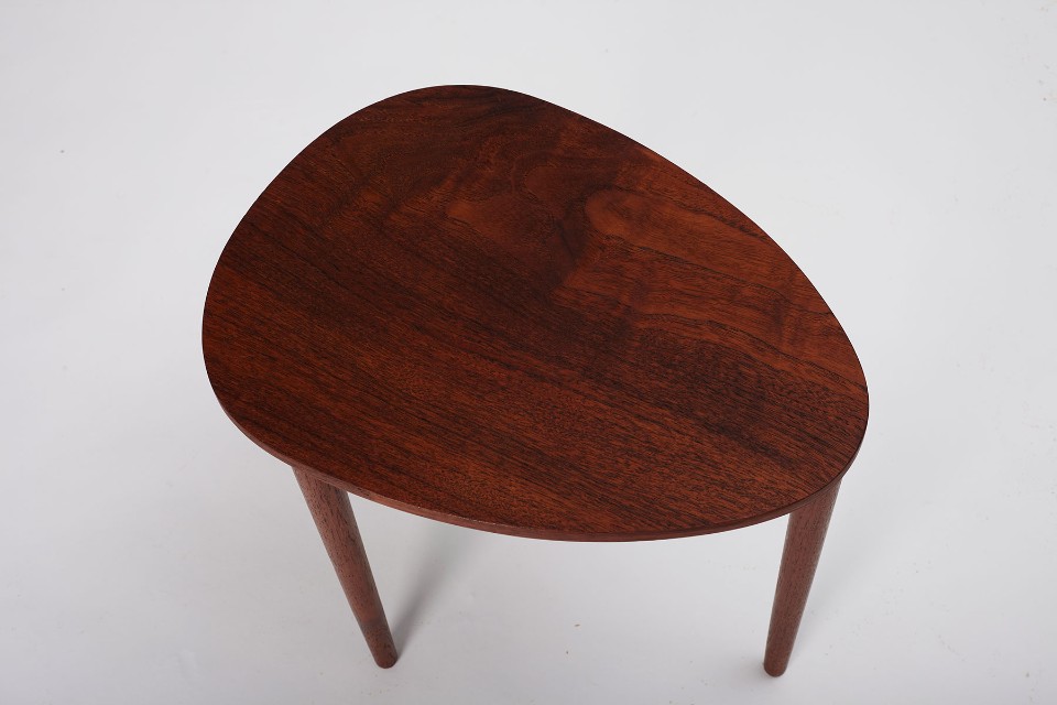 Set Of Three Nesting Tables By Beder Trædrejeri, Denmark 1960s image 9