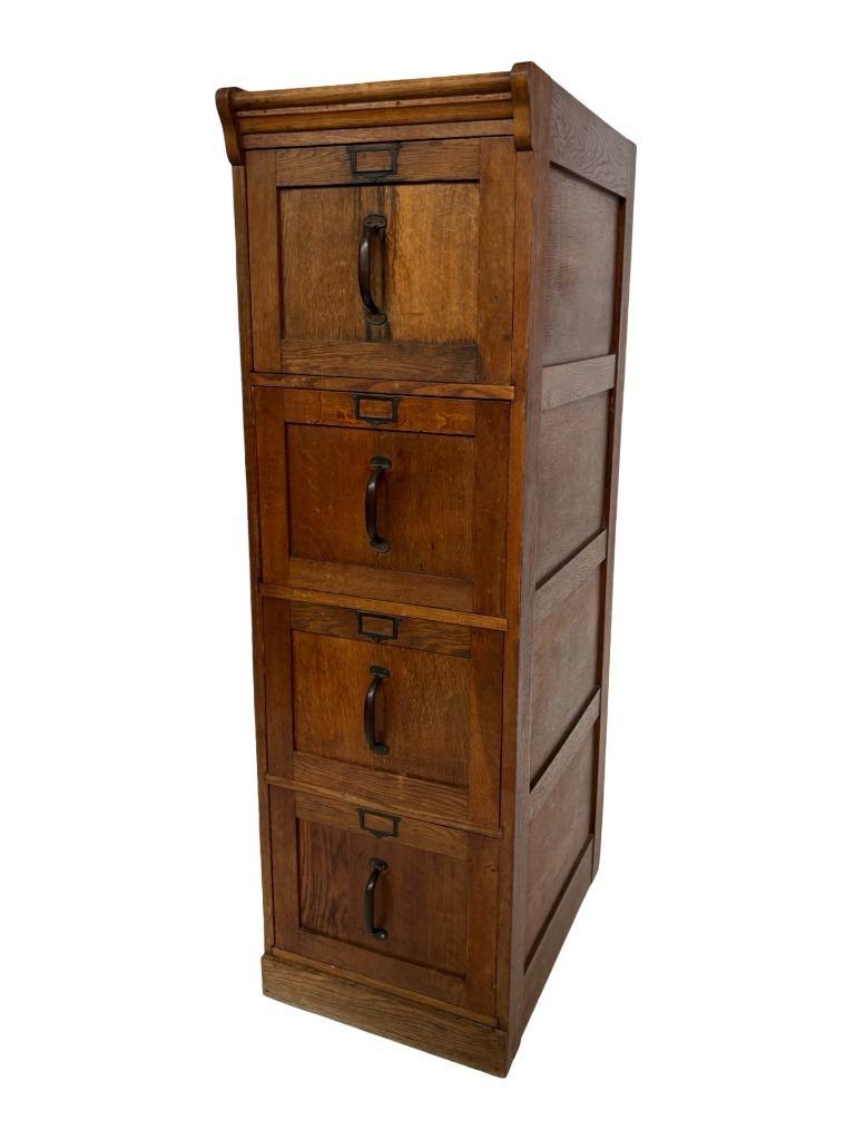 Antieke Oude Eiken Notariskast Eye Catcher Ladekast Jaren 30 image 6