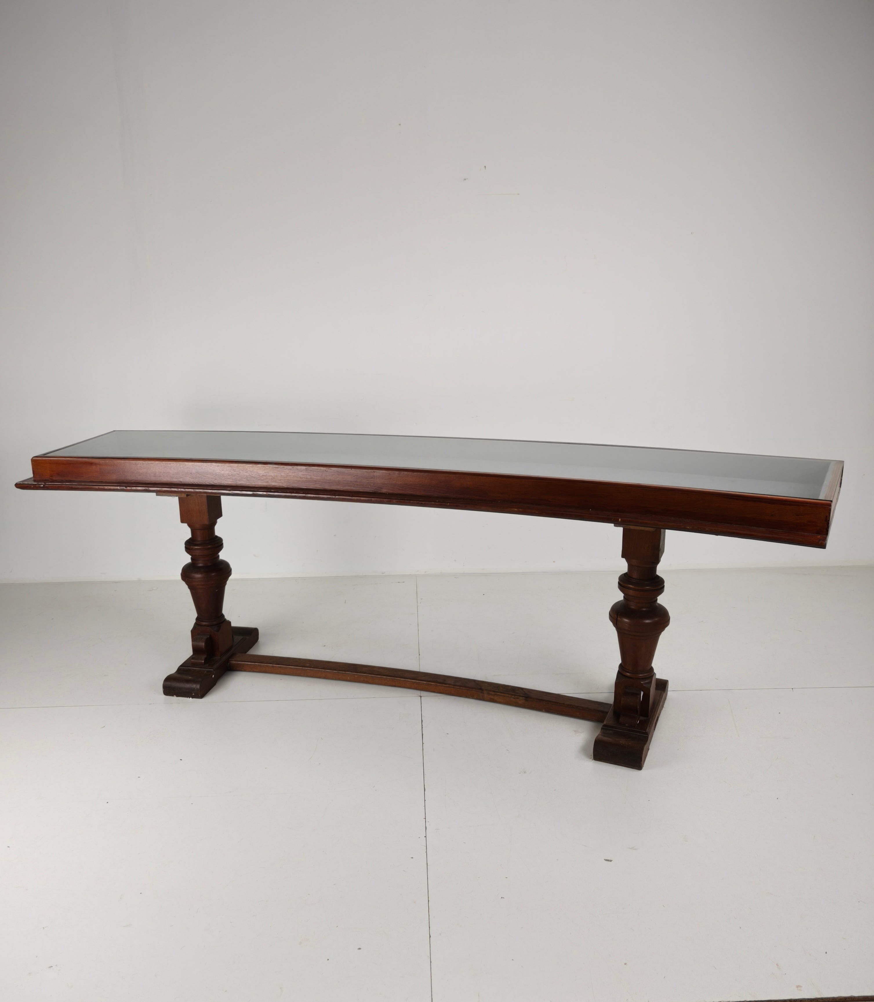 Massief Engelse Eikenhouten Eettafel – 20e Eeuw Met Prachtige Nerf En Patina image 5