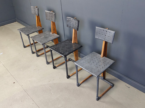Vintage Industrial Chairs, 1970s - Set Of 4 image 8