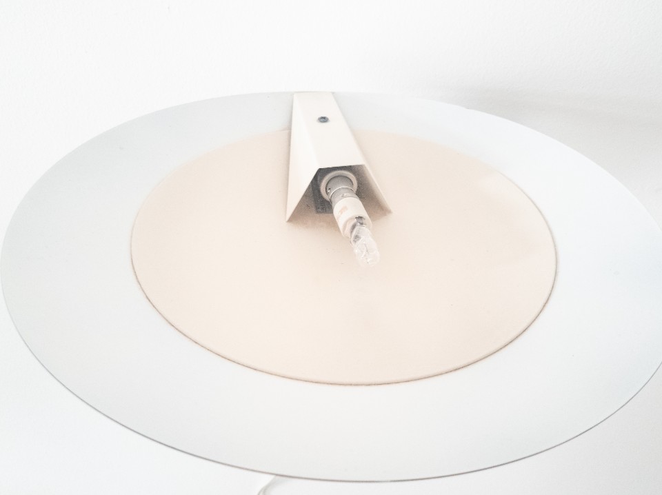Vintage Herda Wandlamp In Messing, Hout En Aluminium image 2