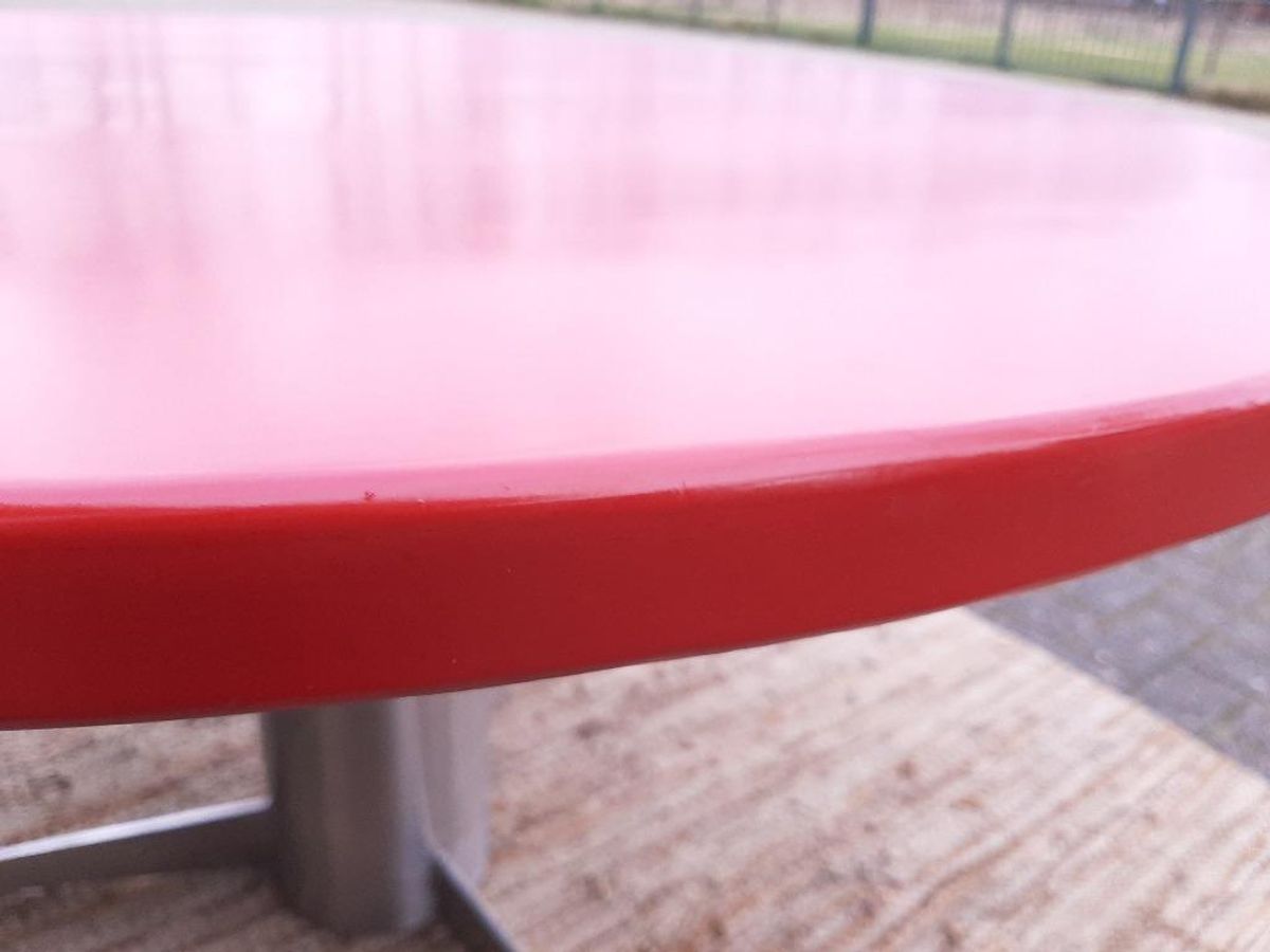 Rode Ronde Xl Eettafel 130 Cm Vintage Space Age Design Tafel image 11