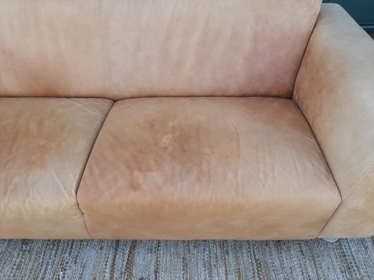 Stoere Leren Bank – Mountain Alp 2,5-zits Lichte Camel Kleur image 8