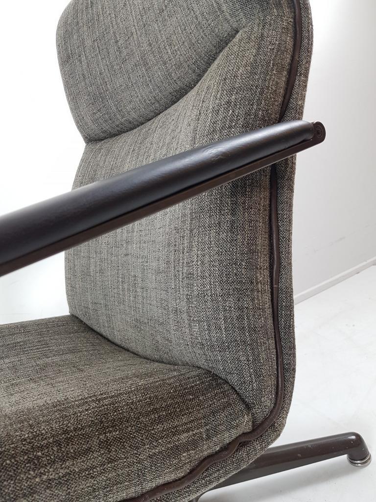 Artifort Draaifauteuil Grijs Bruin F154 Vintage Bureaustoel image 6