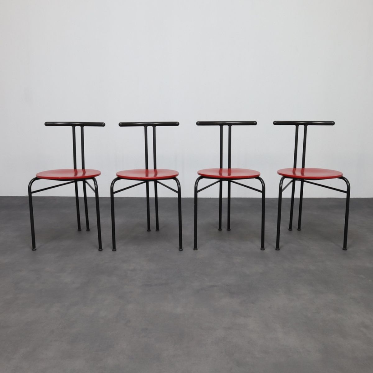 Set Of 4 Postmodern Dining Chairs, 1980s image 3