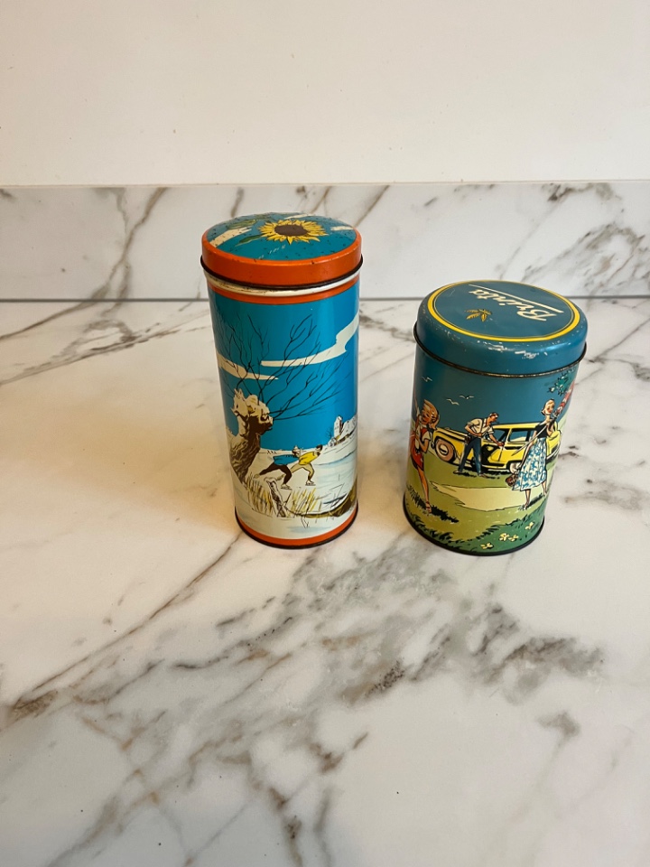 2x Vintage Bewaar Blikken image 3