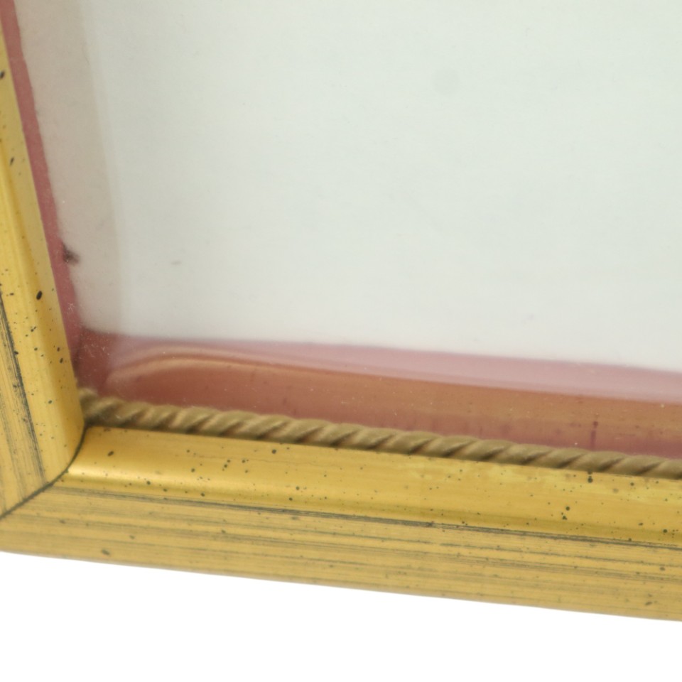 Vintage Diepe Gouden Houten Lijst Met Bol Glas Convex image 4