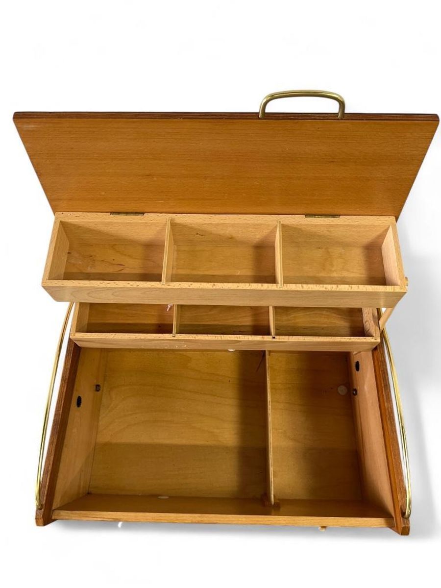Vintage Naaikist Op Poten – Mid-century Opbergbox image 4