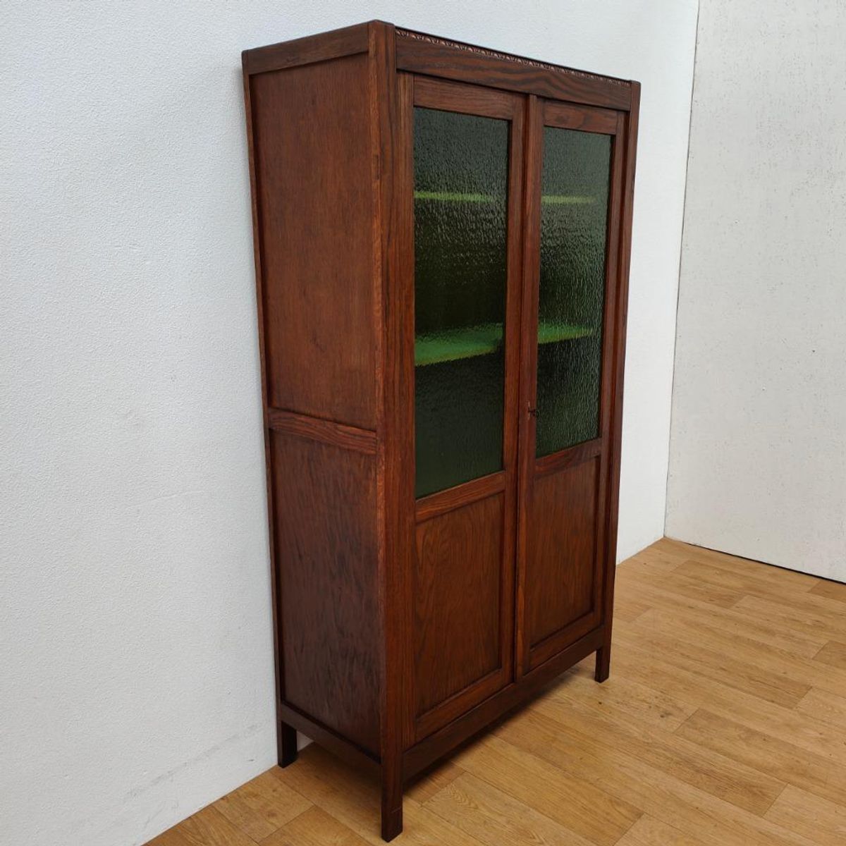Vintage Antieke Boekenkast Wandkast Servieskast Kast Vitrinekast. image 3