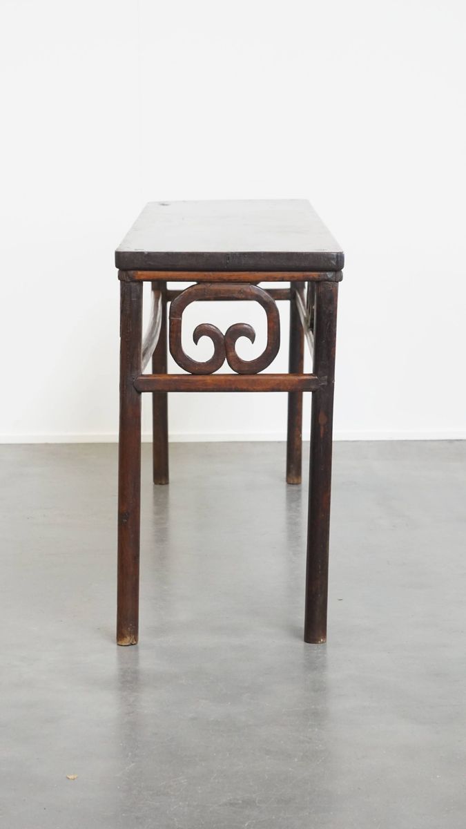 Antieke Chinese Side Table/ Altaar Tafel Uit Begin 1900 Met Een Zeldzame Single Piece Top image 3