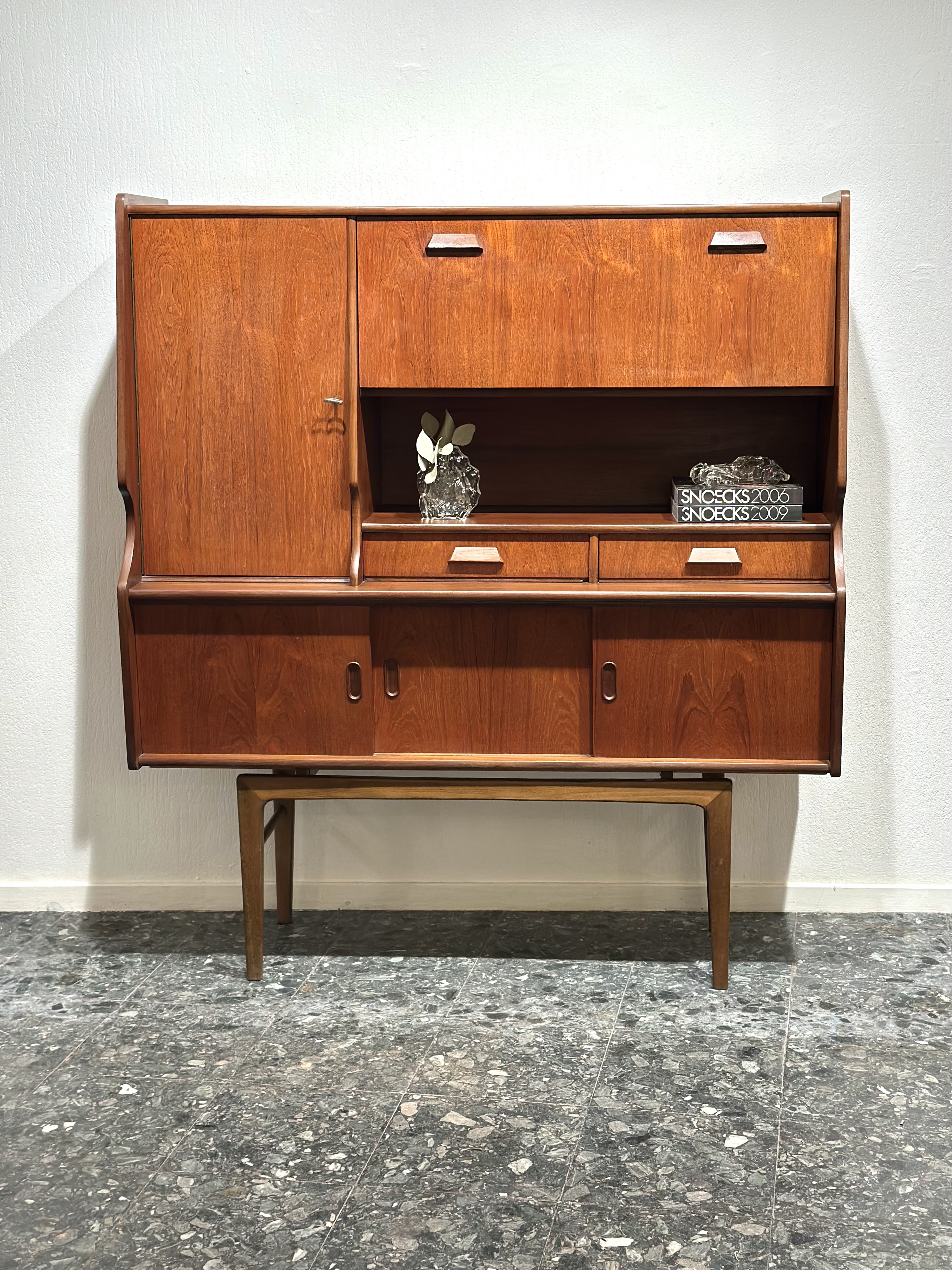 Vintage Retro Teak Midcentury Highboard Wandkast image 8