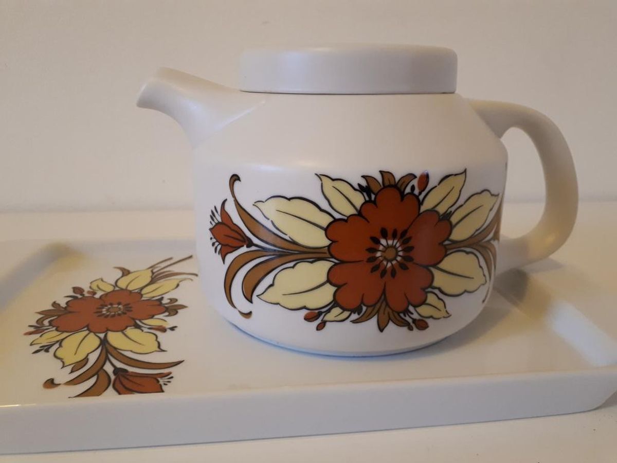 *arzberg 3000 Germany Vintage Theepot En Schaal 431 image 3