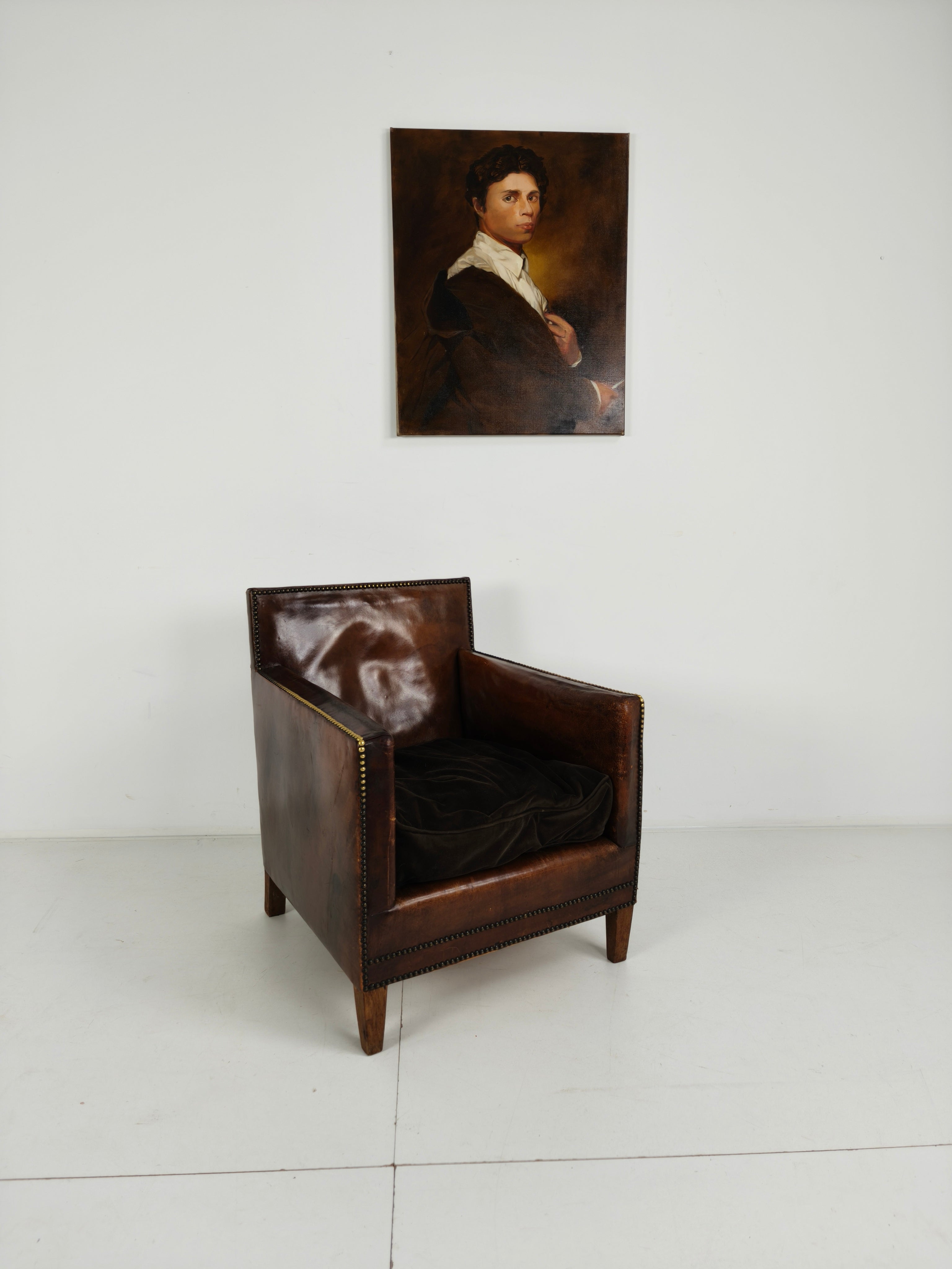 Prachtige Leren Clubfauteuil – Jaren 30 image 2