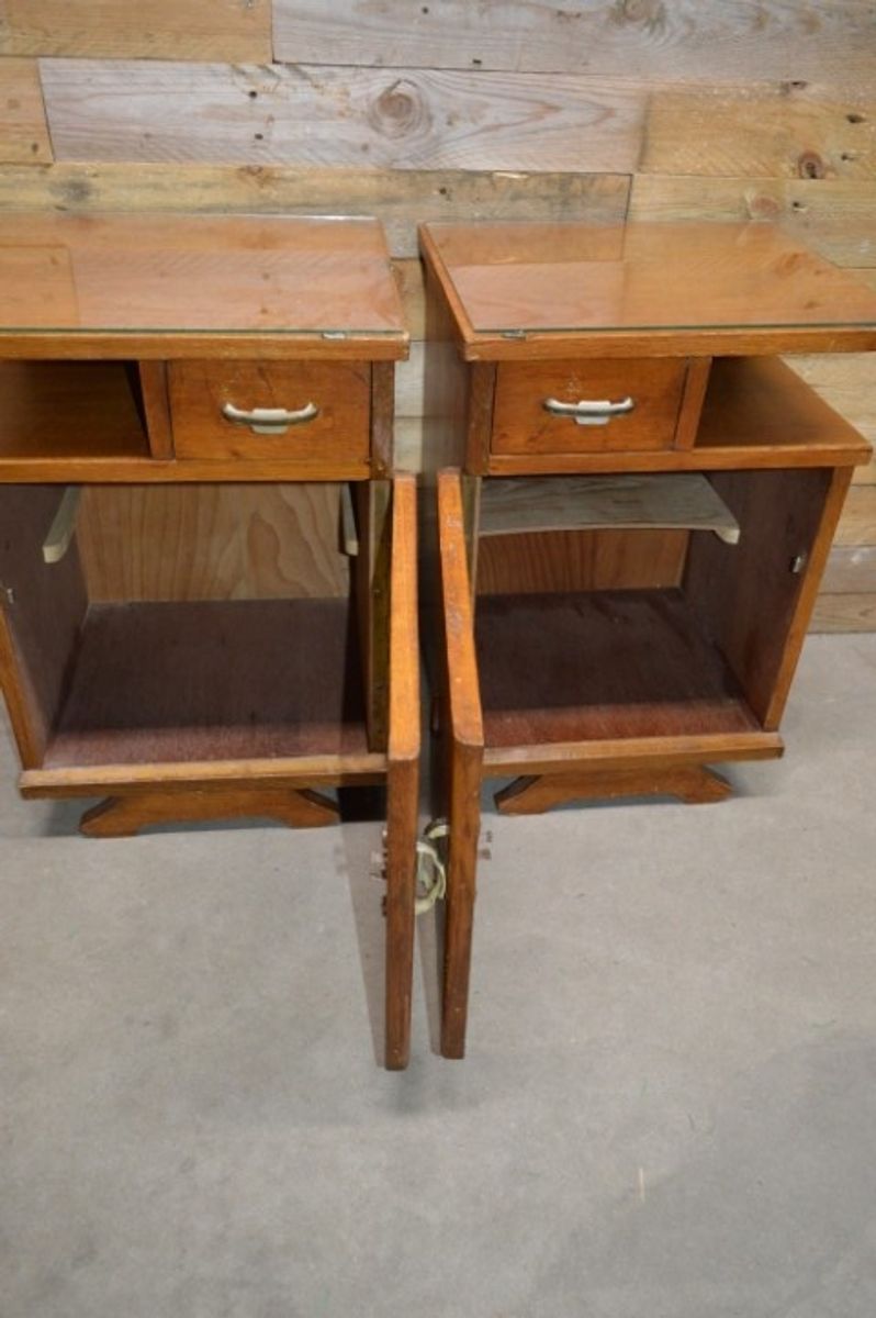 Grootmoederstijd Art Deco Nachtkastjes Set Van 2 image 6