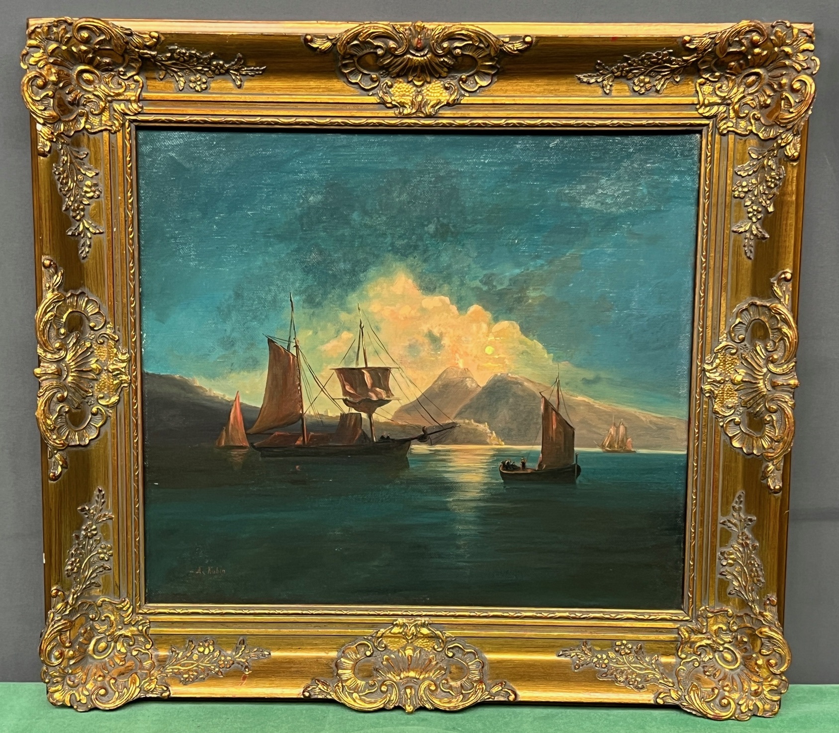 A. Kubin. "nachtelijk Zeelandschap". image 2