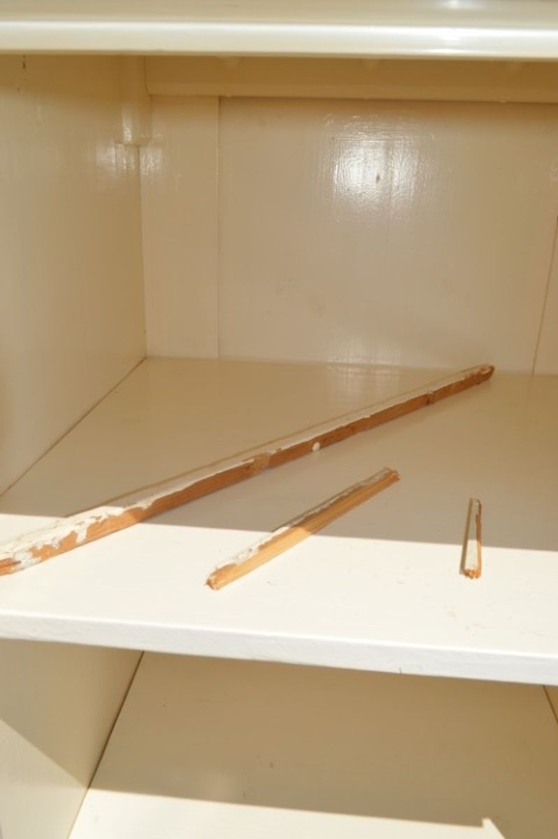 Oud Grenen Kledingkast Wit Geschilderd image 3