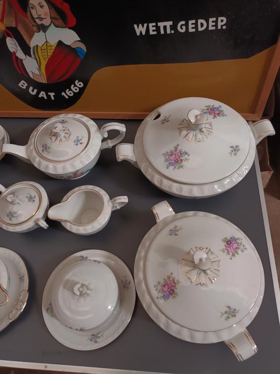 Klassiek Parelmoer Porselein Servies Tsjecho-slowaaks image 1
