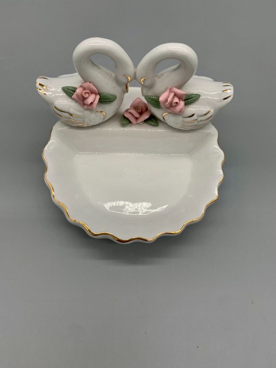 Vintage Kitsch Zeepbakje Zwanen image 4