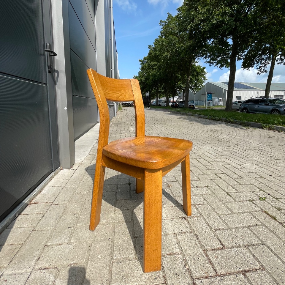 Set (5) Deens Vintage Eetkamerstoelen Brutalist Style image 6