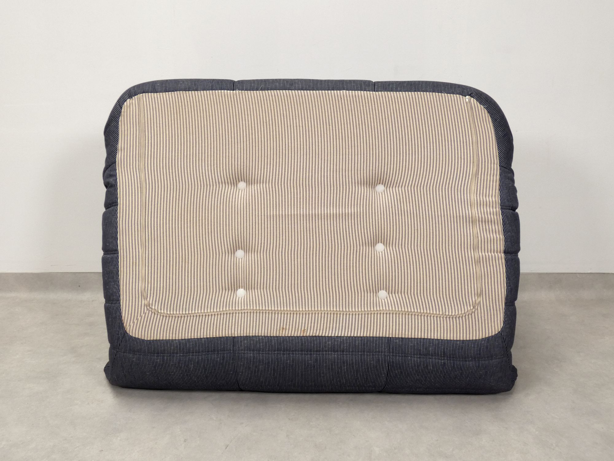 Ligne Roset Togo Set - 1 - 2 Seater & Ottoman - Pinstripe Fabric image 17