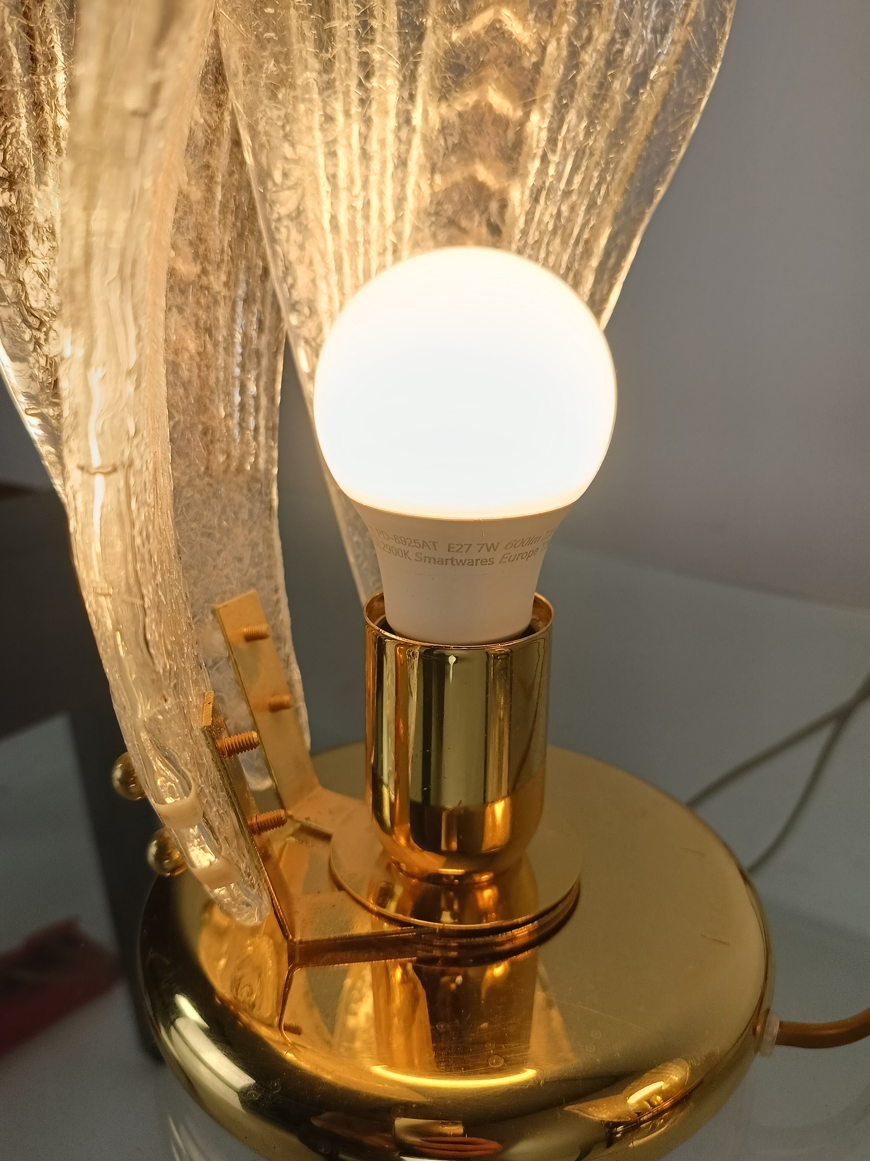 Italian Murano Glass Petali Table Lamp, 1970S image 12