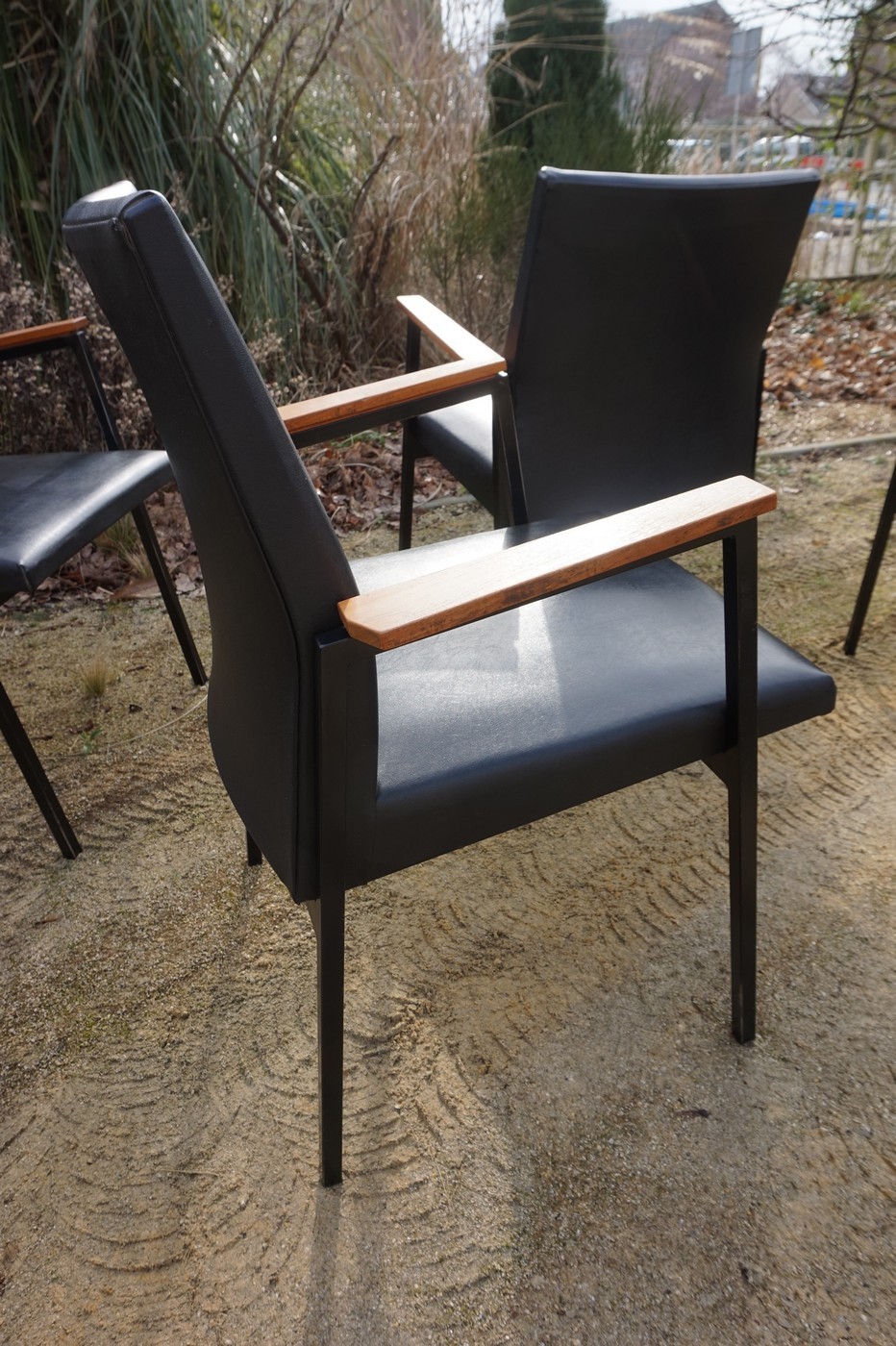 Set Van 6 Industriele Midcentury Armstoelen/ Vergaderstoelen image 4