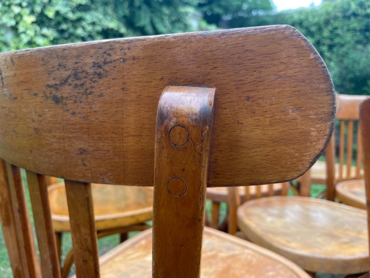 6 + 1 Baumann Bistrostoelen Keukenstoeln Café Stoelen Frans image 15