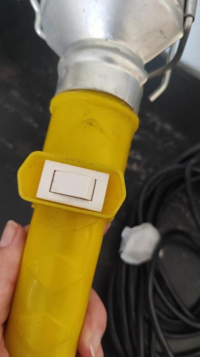 Vintage Looplamp Geel Met Zinken Kapje image 6