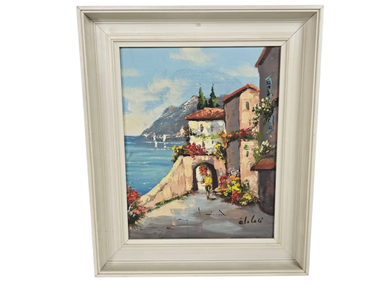 Schilderij - Olieverf Op Doek - Mediterrane - 3e Kwart 20e Eeuw image 2