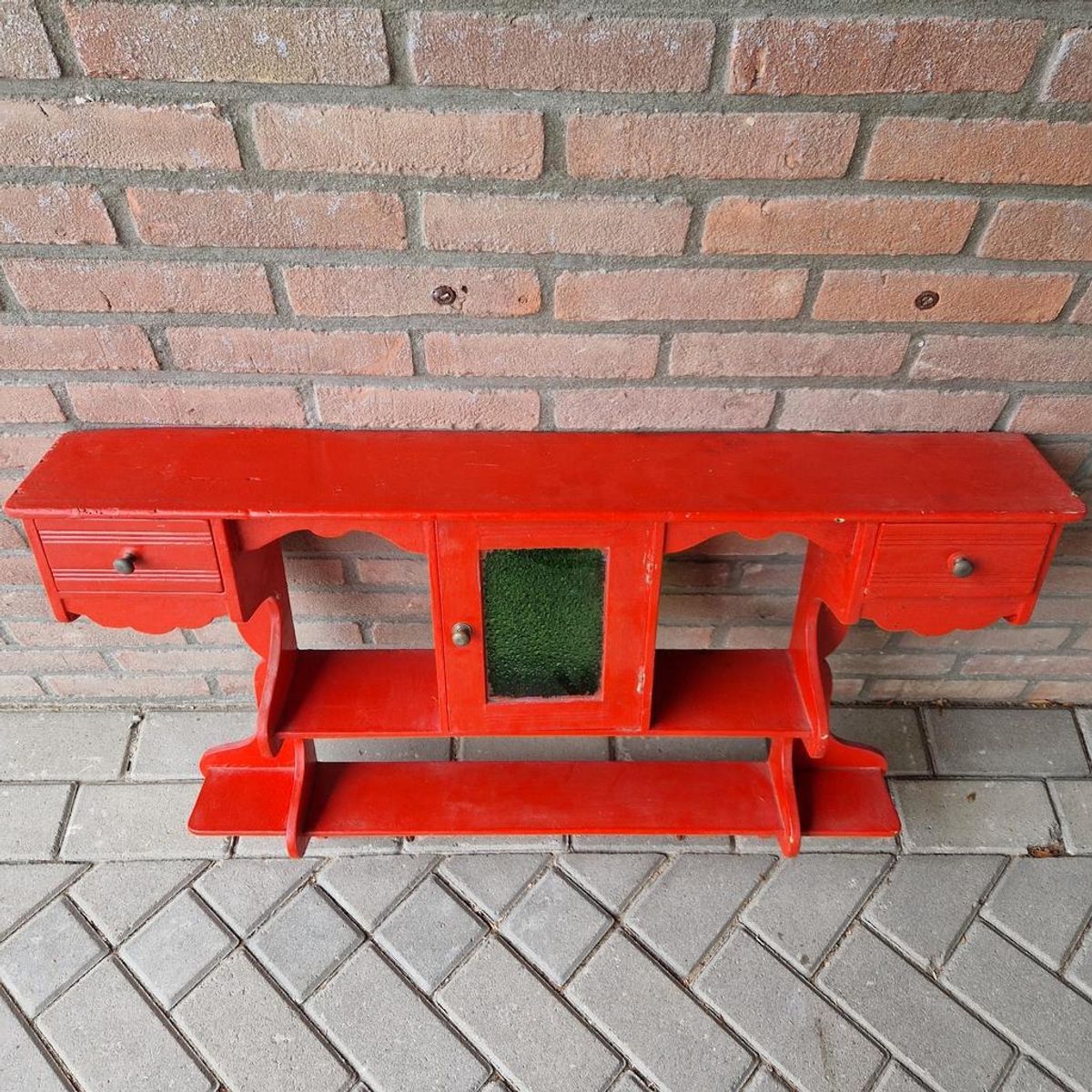 Antiek Keukenrek Houten Wandrek image 4