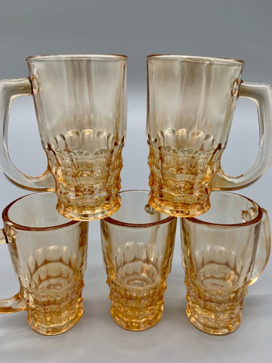 Set Vintage Shotglaasjes Ombre Oranje 5 Stuks image 5