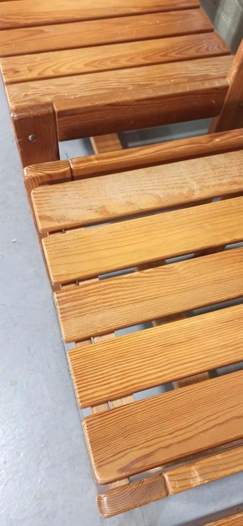 Set Van 4 Vintage Massief Grenen Eetkamerstoelen image 13