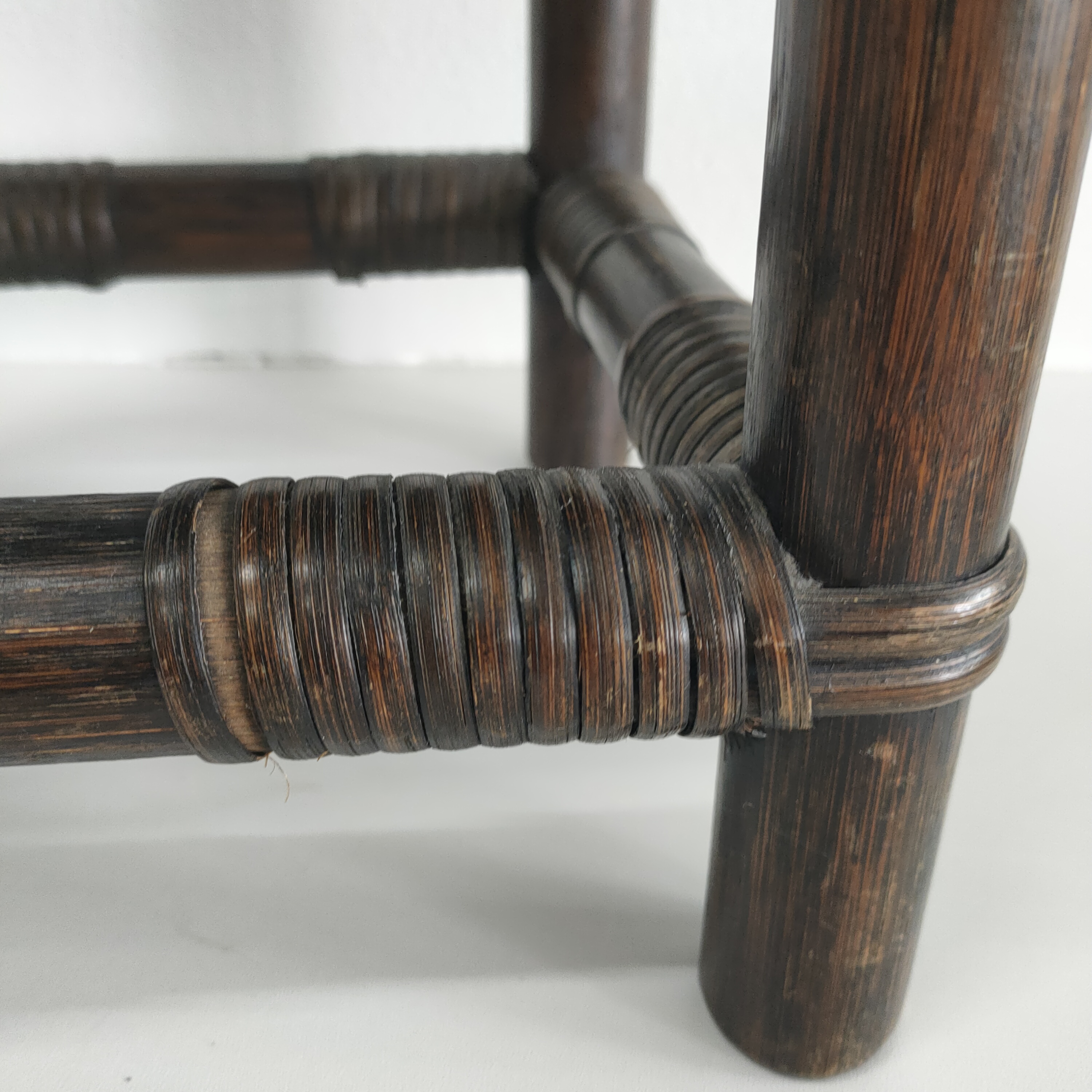 Uniek Rotan Bamboe "petit" Planten-bijzettafeltje Donkerbruin image 7