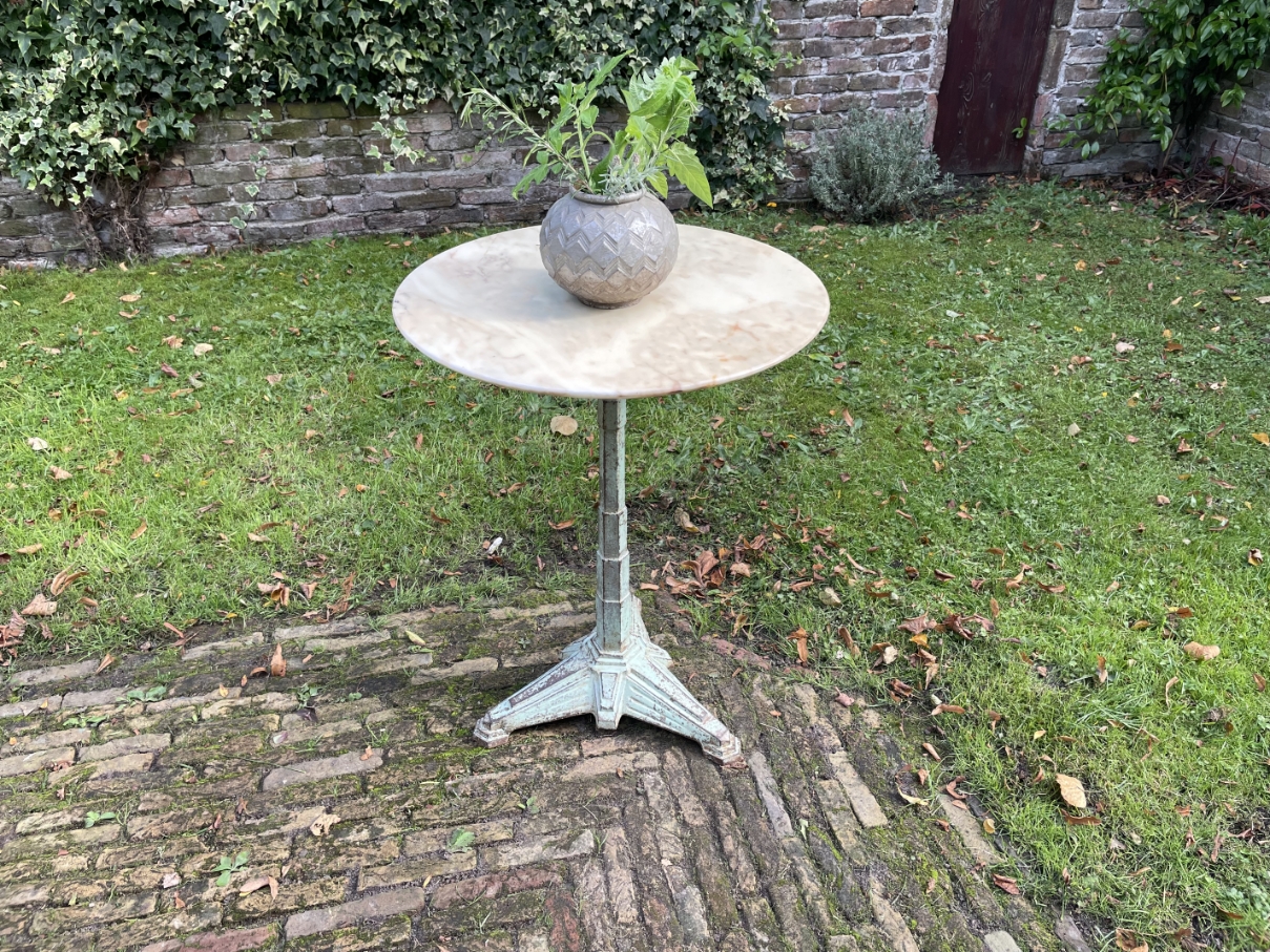 Schitterende Bistrotafel Tuintafel Met Marmer Art Deco 1930 Frans image 10