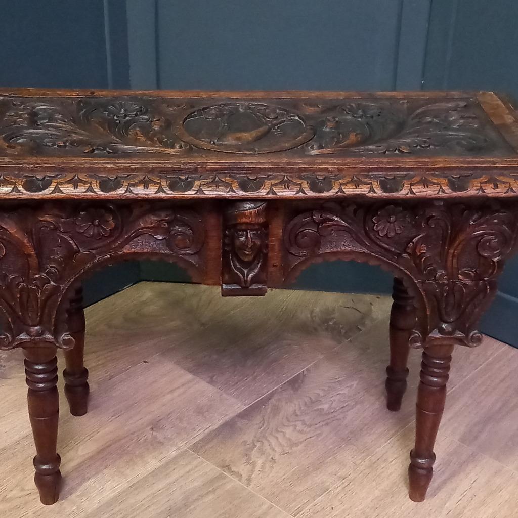 19e Eeuws Bedsteebankje C.q. -tafeltje image 9