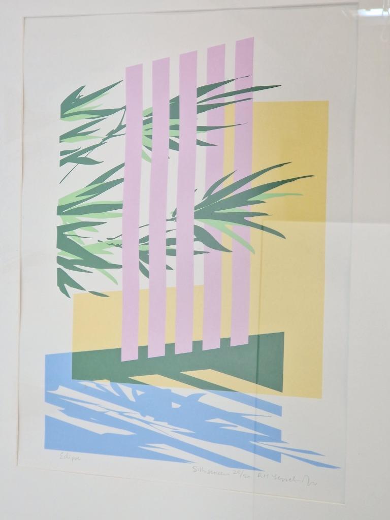 Vintage Postmodern Art Stilleven Zeefdruk Eclipse 1980 Boho image 6