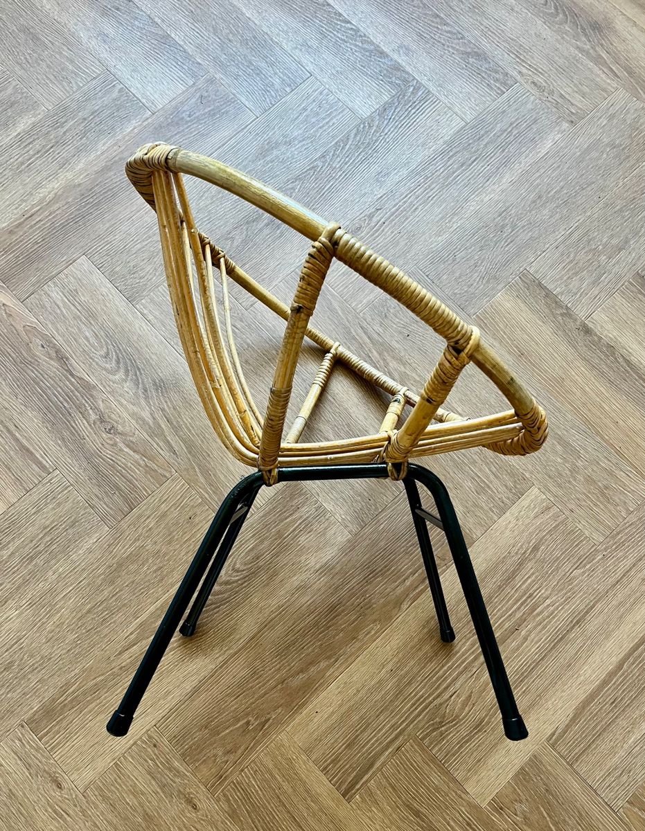 Rohé Noordwolde Rotan Bamboe Fauteuil 1960 image 7