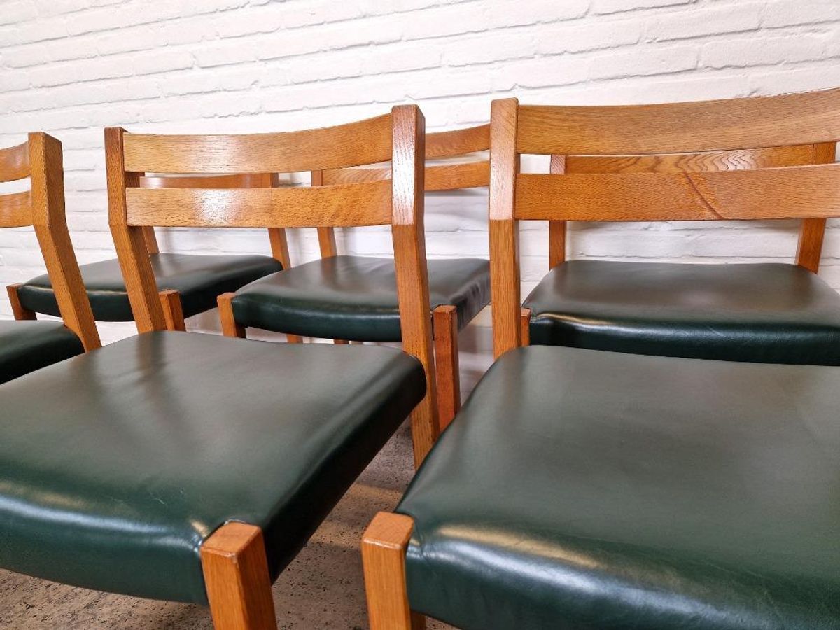 6 X Model 401 Eetkamerstoelen Van Jorgen Henrik Moller, Dene image 4