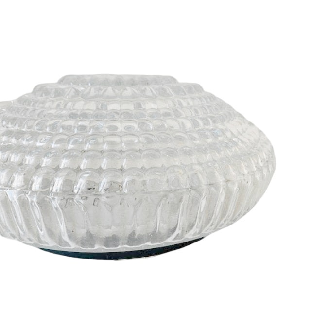 Mid-century Ronde Glazen Plafondlamp Bubbelglas 1960’s image 2