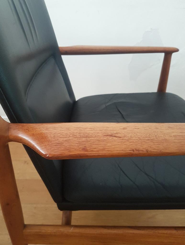Vintage Arne Vodder 341 Fauteuil In Teak En Leer image 18